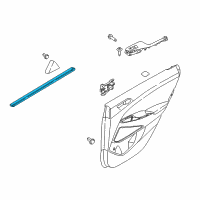 OEM 2020 Hyundai Tucson Weatherstrip-Rear Door Belt Inside RH Diagram - 83241-D3000