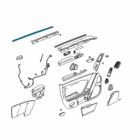 OEM 2006 Cadillac XLR Sealing Strip Asm-Front Side Door Window Inner Diagram - 10347701