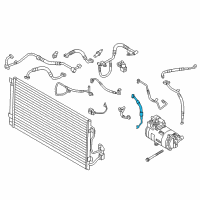 OEM 2019 BMW i3 Pressure Pipe, Front Diagram - 64-50-9-317-393