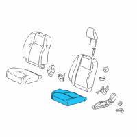 OEM 2015 Honda Civic Pad Complete Right, Front Cus Diagram - 81137-TR6-A81