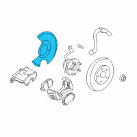 OEM 2008 Saturn Aura Shield, Front Brake Diagram - 25811780