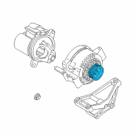 OEM 1999 Mercury Tracer Pulley Diagram - FOCZ-10344-AA