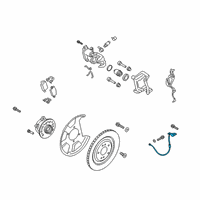 OEM 2020 Kia K900 Rear Wheel Hose Left Diagram - 58737J6000