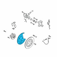 OEM 2019 Kia K900 Rear Dust Cover Right Diagram - 58244J6000