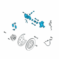 OEM Kia K900 Rear Wheel Brake Assembly Diagram - 58210J6000