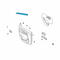 OEM 2002 Buick Rendezvous Sealing Strip Asm-Rear Side Door Window Inner *Black Diagram - 10323364