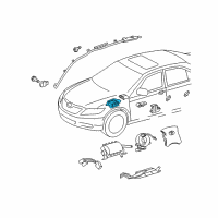 OEM 2014 Toyota Venza Center Sensor Diagram - 89170-0T040