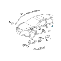 OEM Toyota Venza Side Sensor Diagram - 89831-0T010