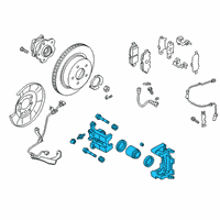 OEM Infiniti QX50 CALIPER ASSY-REAR LH, W/O PAD & SHIM Diagram - 44011-5NA1A