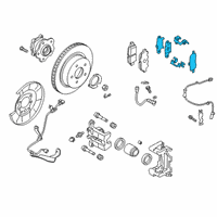 OEM Infiniti Hardware Kit-Rear Disc Brake Pad Diagram - D4080-5NA0A