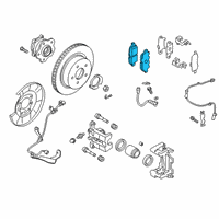 OEM 2019 Infiniti QX50 Rear Disc Brake Pad Kit Diagram - D4060-5NA0A