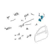 OEM 2005 Honda Insight Lock Assembly, Right Front Door Power Diagram - 72110-S3Y-A01