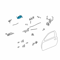 OEM 2005 Honda Insight Handle Assembly, Passenger Side Door (Outer) (Silverstone Metallic) Diagram - 72140-S3Y-003ZD