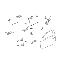 OEM 2000 Honda Insight Rod, R. RR. Inside Lock Diagram - 72133-S3Y-003