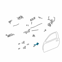 OEM 2001 Honda Insight Checker, Passenger Side Door Diagram - 72340-S3Y-003