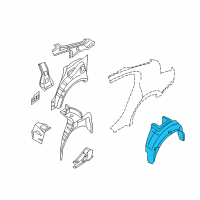 OEM 2008 Nissan Altima Protector-Rear Wheel House, RH Diagram - 76748-JA000