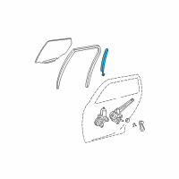 OEM Toyota Matrix Guide Channel Diagram - 67407-01050