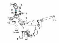 OEM 2009 GMC Savana 3500 Thermostat Seal Diagram - 12680544