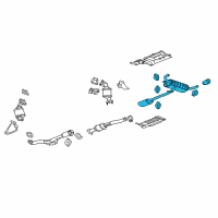 OEM Chevrolet Equinox Exhaust Muffler Assembly (W/ Exhaust Pipe & Tail Pipe) Diagram - 22800919