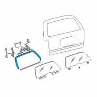 OEM 1996 Toyota 4Runner Run Channel Diagram - 68275-35010