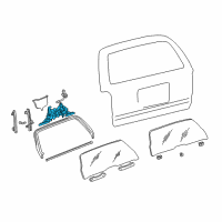 OEM 2001 Toyota 4Runner Regulator Diagram - 69807-35010