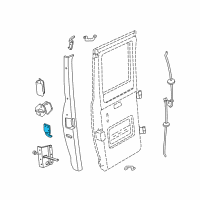 OEM 2002 Dodge Ram 2500 Van Rear Left Cargo Door Latch Diagram - 4354931AC