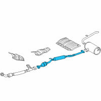 OEM Toyota Sienna Converter & Pipe Diagram - 17420-0A252