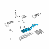 OEM 2005 Jeep Wrangler Exhaust Muffler And Tailpipe Diagram - 56052347AA