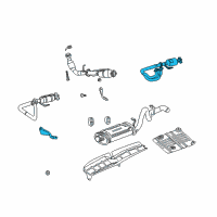 OEM Jeep Wrangler Catalytic Converter & Pipe Diagram - 52059681AE