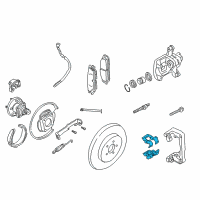 OEM 2003 Chevrolet Impala Brake Pads Retainer Diagram - 18019039