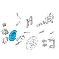 OEM 1999 Oldsmobile Intrigue Shield, Parking Brake Actuator Splash Diagram - 25990084