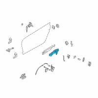 OEM 2009 Nissan GT-R Front Outside Door Handle Assembly, Left Diagram - 80607-JF00F