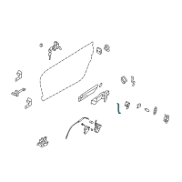 OEM 2020 Nissan GT-R Rod Key Lock LH Diagram - 80515-JF00A