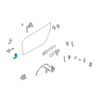 OEM Nissan GT-R Hinge Front Door RH Diagram - 80400-JF00A