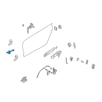 OEM Nissan GT-R Link Assembly-Check, Front Door LH Diagram - 80431-KB50B