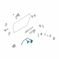 OEM 2021 Nissan GT-R Front Right (Passenger-Side) Door Lock Actuator Diagram - 80500-JF10A