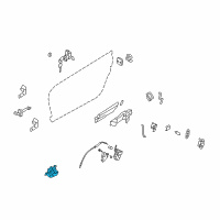 OEM 2015 Nissan GT-R Door Inside Handle Assembly, Left Diagram - 80671-KB50A