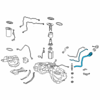 OEM 2016 Lexus IS200t Pipe Sub-Assembly, Fuel Diagram - 77201-53100