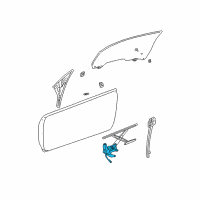 OEM 1996 Chrysler Sebring Window Regulator Motor Diagram - 4724206AB