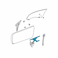 OEM 2006 Chrysler Sebring Front Passenger Side Window Regulator Diagram - 4724282AH