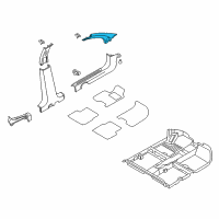 OEM 2005 Chevrolet Aveo Molding Asm, Windshield Side Garnish *Gray Diagram - 96492007