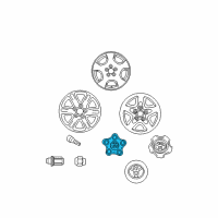 OEM 2005 Toyota Highlander Center Cap Diagram - 42603-48010
