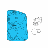 OEM 2005 Dodge Dakota Lamp-Tail Stop Backup Diagram - 55077605AD