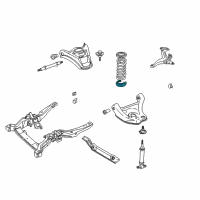 OEM 1987 GMC S15 Jimmy Spring Lower Insulator Diagram - 15597425