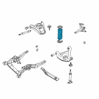 OEM 1987 Cadillac Brougham Coil Springs Diagram - 15599536