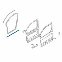 OEM 2022 Ford Transit Connect Lower Weatherstrip Diagram - DT1Z-61253A11-C