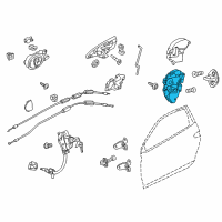 OEM Honda CR-Z Latch Assembly, Left Front Door Diagram - 72150-SZT-A02