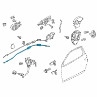 OEM 2013 Honda CR-Z Cable, Front Inside H Diagram - 72131-SZT-013