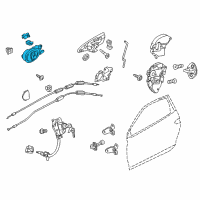 OEM 2011 Honda CR-Z Handle Assembly, Passenger Side Inside (Light Gray) Diagram - 72120-SZT-003ZA