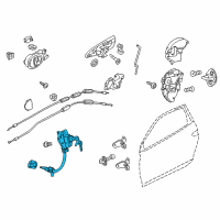 OEM Honda CR-Z Cylinder, Driver Side Door Diagram - 72185-SZT-A01